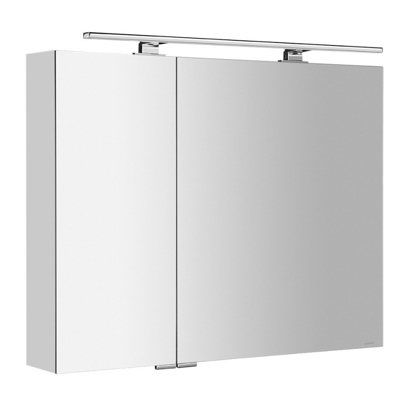 MIRRÓ galérka s LED osvetlením, 90x70x16cm, biela