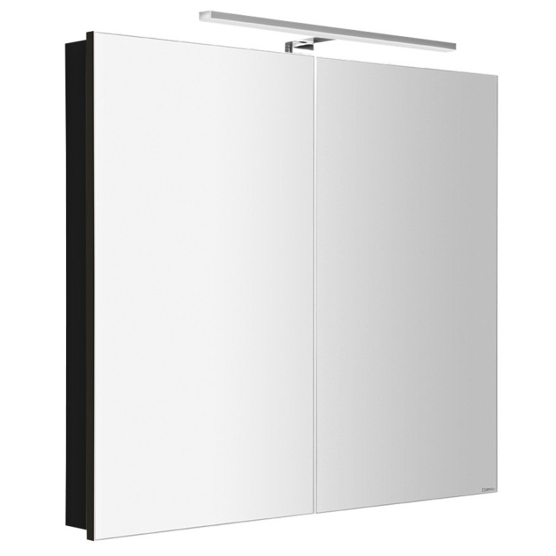 GRETA galérka s LED osvetlením, 81x70x14cm, čierna matná