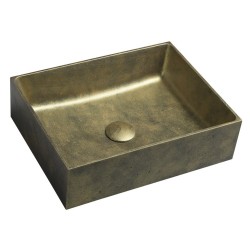 FORMIGO betónové umývadlo, 47,5x14x36,5 cm, zlatá