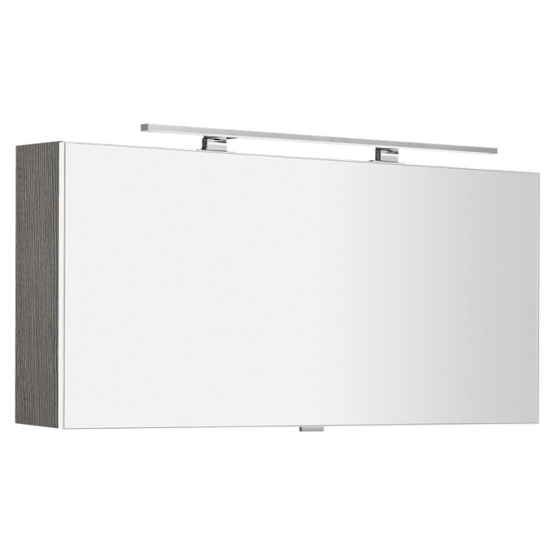 CLOE galérka s LED osvetlením, 120x50x18cm, dub strieborný