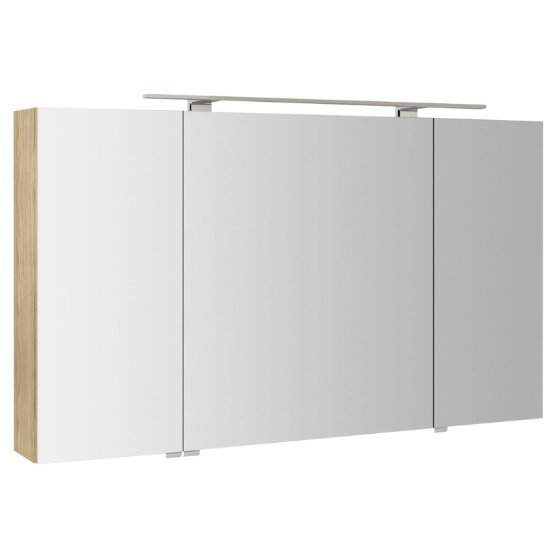 RIWA galérka s LED osvetlením, 3x dvierka, 121x70x17cm, brest Bardini