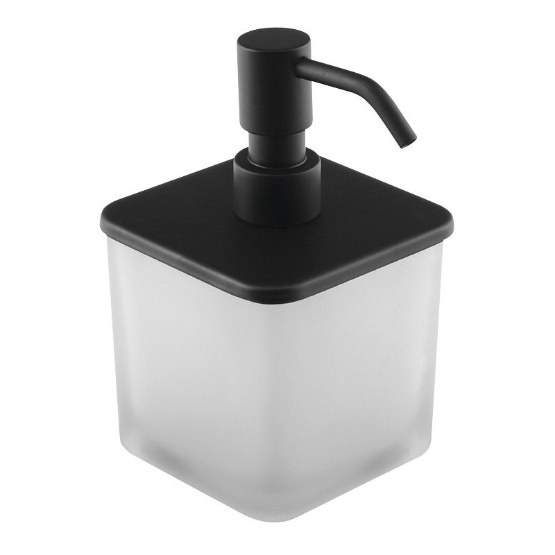 FLORI Dávkovač mydla s pumpičkou, čierna matná