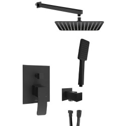 GINKO podomietkový sprchový set s pákovou batériou, 2 výstupy, čierna matná