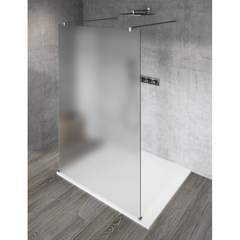 VARIO CHROME jednodielna sprchová zástena do priestoru, matné sklo, 1100 mm