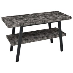 TWIGA umývadlový stolík 130x72x50 cm, čierna matná/štiepaný kameň