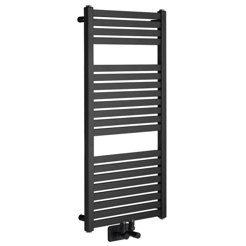 TONDI vykurovacie teleso 450x970 mm, stredové pripojenie, čierna matná