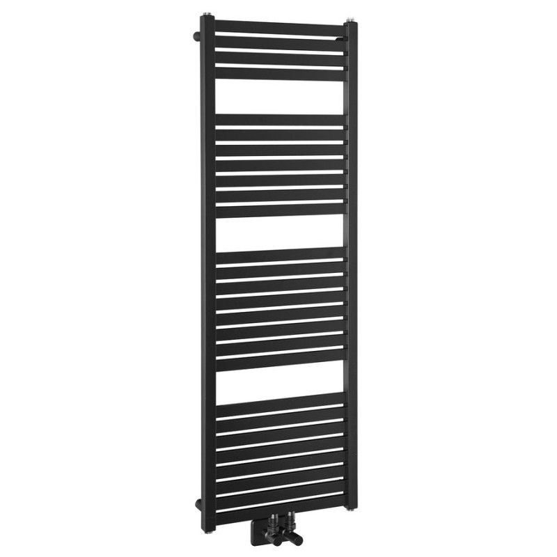 TONDI vykurovacie teleso 450x1330 mm, stredové pripojenie, čierna matná