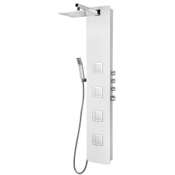 SPIRIT SQUARE sprchový panel s termostat. batériou 250x1550mm, nástenný, biela
