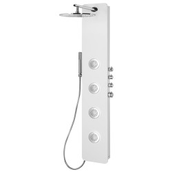 SPIRIT ROUND sprchový panel s termostat. batériou 250x1550mm, nástenný, biela