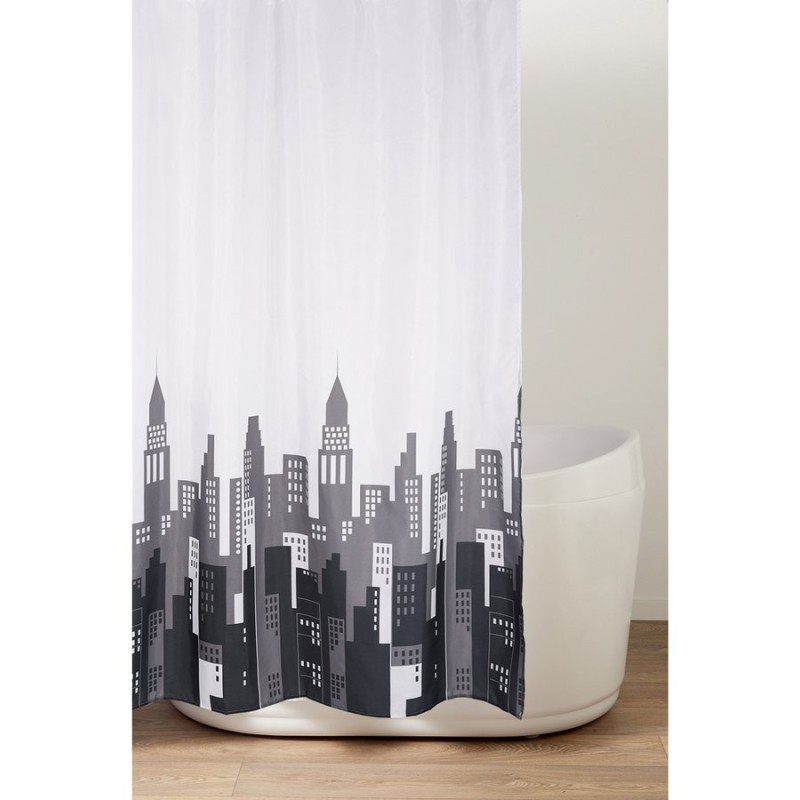 Sprchový záves 180x200cm, polyester, kruhy