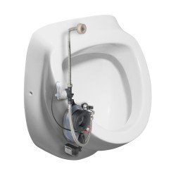 DYNASTY urinál s automatickým splachovačom 6V DC, zakrytý prívod vody, 39x48 cm