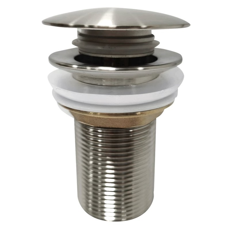 AURUM umývadlová výpust 5/4", click-clack, brúsená nerez