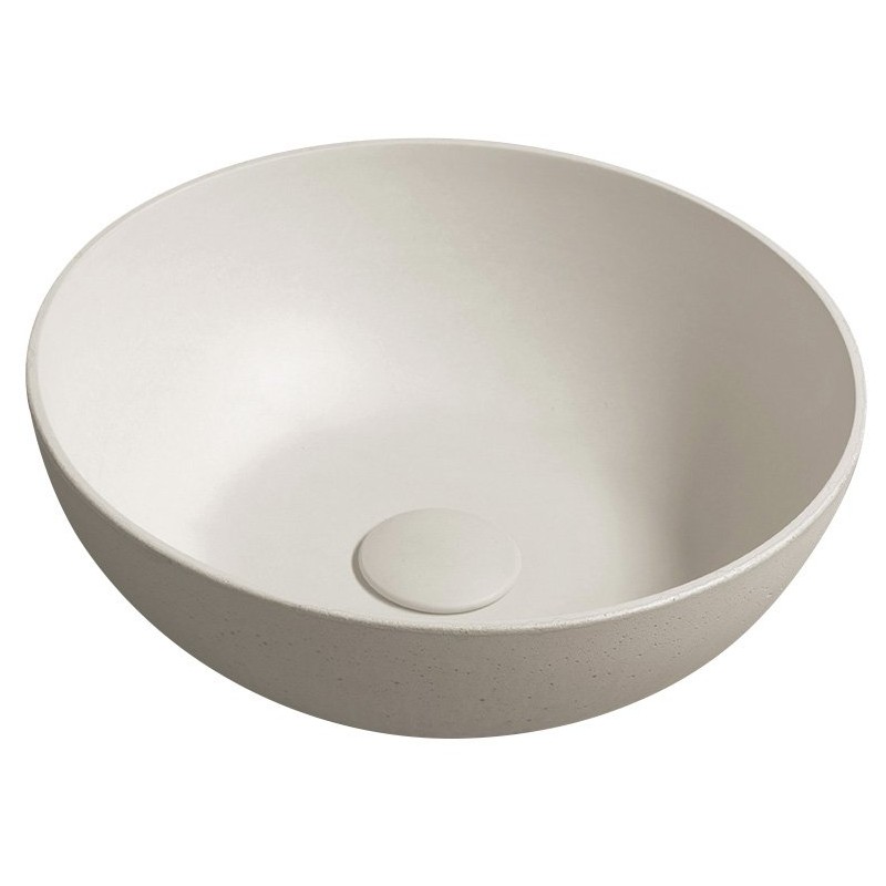 FORMIGO betónové umývadlo, priemer 39 cm, piesková