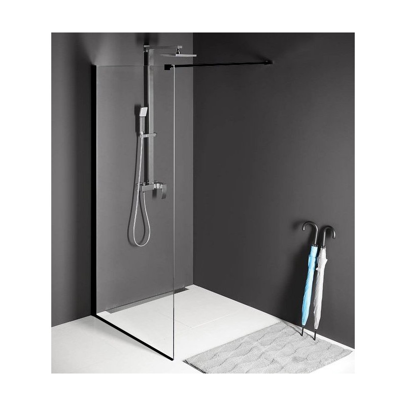 MODULAR SHOWER BLACK stena na inštaláciu na múr, jednodielna, 900 mm
