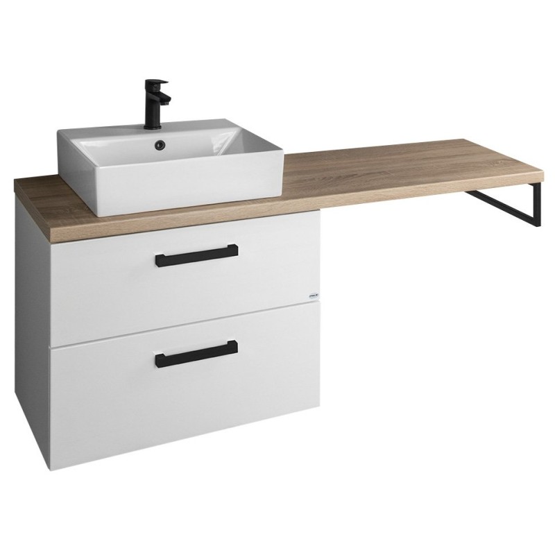 VEGA Nábytková zostava do kúpeľne, šírka 145 cm, biela/dub platina