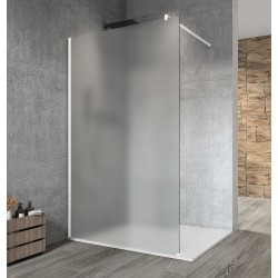 VARIO WHITE jednodielna sprchová zástena na inštaláciu k stene, matné sklo, 800 mm