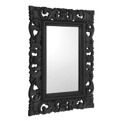 SAMBLUNG zrkadlo v ráme, 60x80cm, čierna