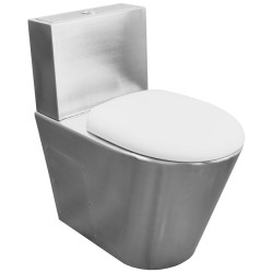 WC kombi misa s nádržkou vrátane spalchovacieho mechanizmu a WC sedátka 370x680x620 mm, nerez mat