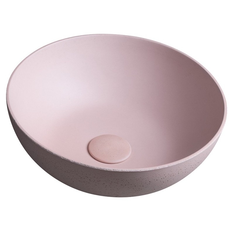 FORMIGO betónové umývadlo, priemer 39 cm, ružová