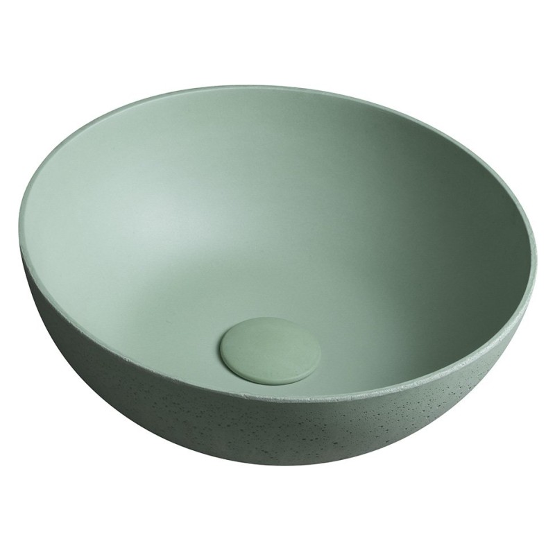 FORMIGO betónové umývadlo, priemer 39 cm, zelená