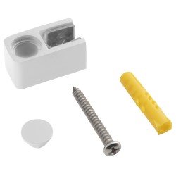 VARIO koncovka na upevnenie skla do podlahy, biela