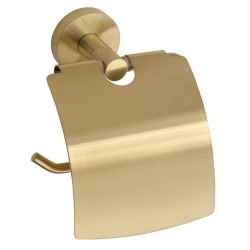 X-ROUND GOLD držiak toaletného papiera s krytom, zlatá