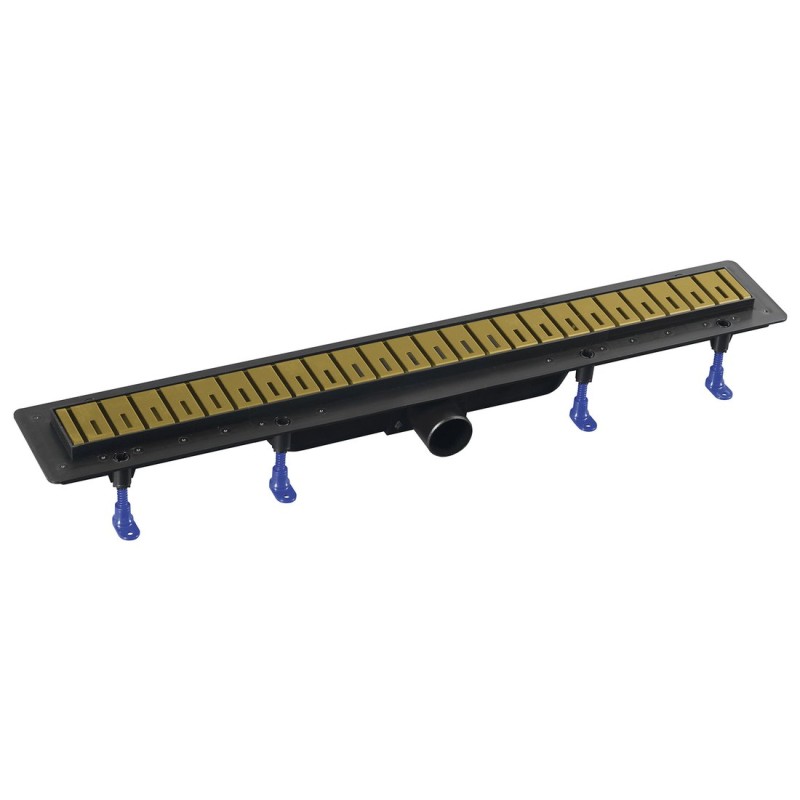 KLAVER GOLD sprchový kanálik s nerezovým roštom, superflow, DN50, 710x122x65 mm