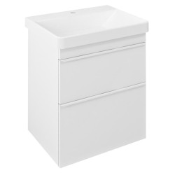 SITIA umývadlová skrinka 56,4x70x43,4cm, 2x zásuvka, biela matná