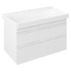 SITIA umývadlová skrinka 75,6x50x43,4cm, 2x zásuvka, biela matná