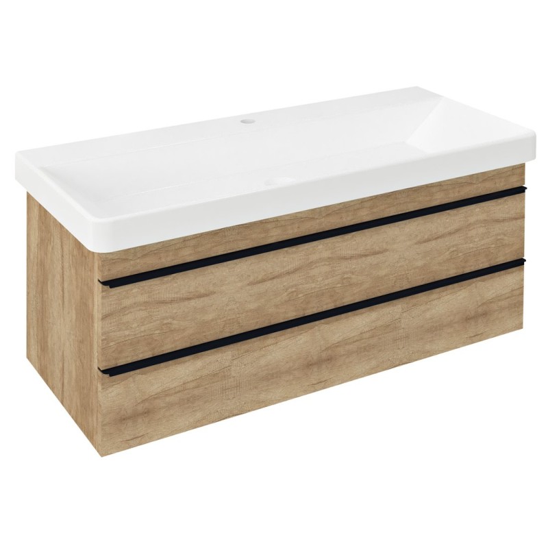 SITIA umývadlová skrinka 101,4x43,2x43,4cm, 2x zásuvka, dub Alabama