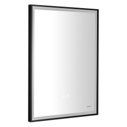 SORT zrkadlo s LED osvetlením 60x80cm, senzor, fólia anti-fog, 3000-6500 ° K, čierna mat