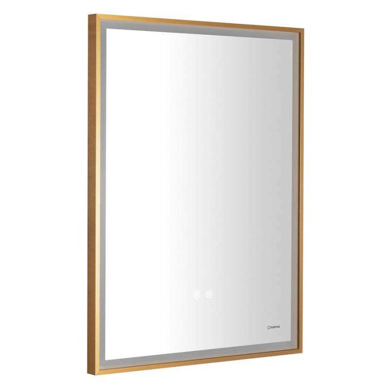 SORT zrkadlo s LED osvetlením 60x80cm, senzor, fólia anti-fog, 3000-6500 ° K, sunset
