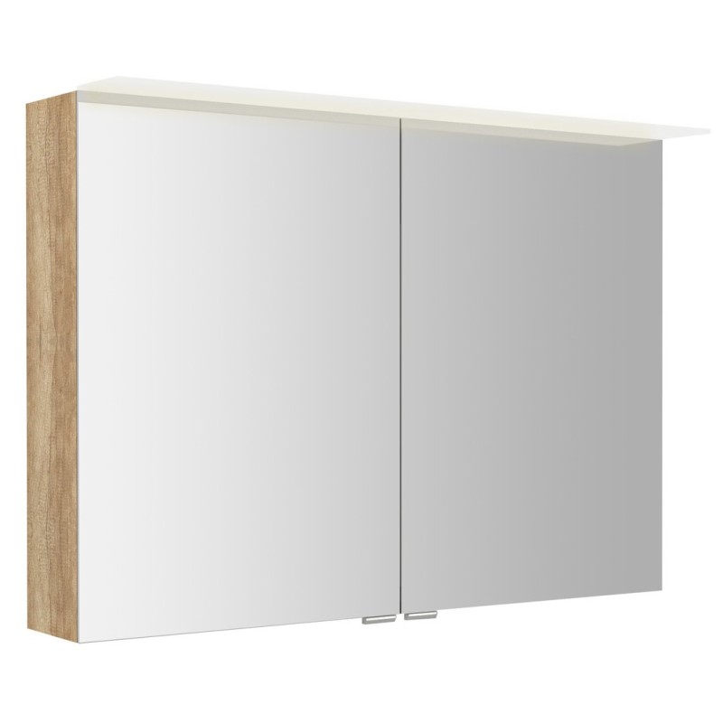 LINEX galérka s LED osvetlením, 100x70x15cm, dub Alabama