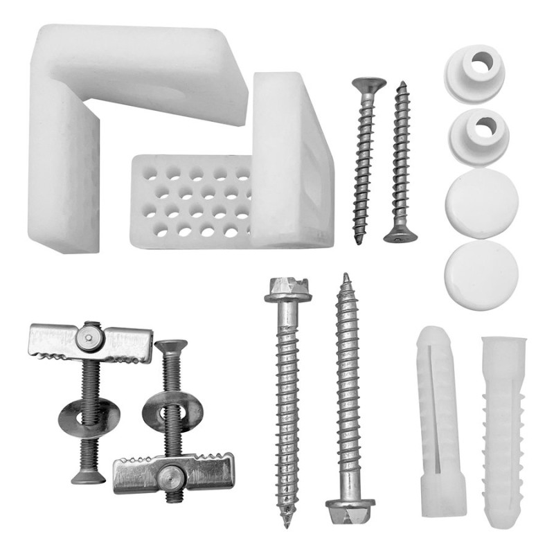 Komplet pre kotvenie WC mís, biela