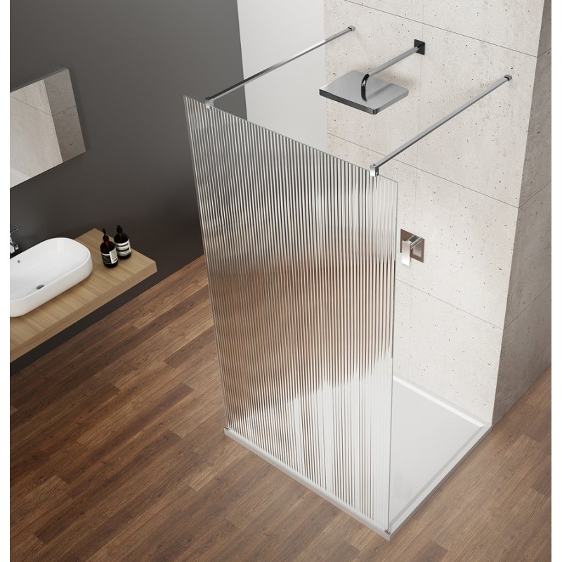 VARIO CHROME jednodielna sprchová zástena do priestoru, sklo nordic, 1000 mm