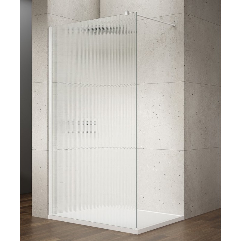 VARIO WHITE jednodielna sprchová zástena na inštaláciu k stene, sklo nordic, 1100 mm