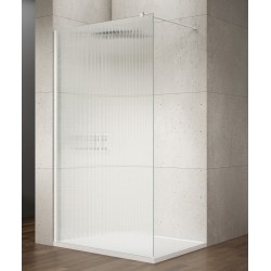 VARIO WHITE jednodielna sprchová zástena na inštaláciu k stene, sklo nordic, 1400 mm
