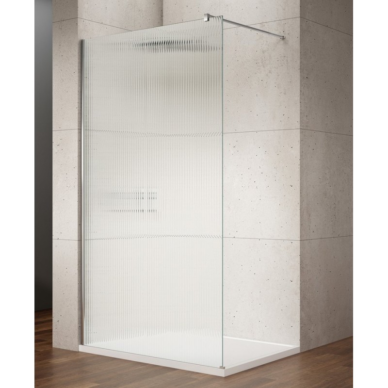 VARIO CHROME jednodielna sprchová zástena na inštaláciu k stene, sklo nordic, 700 mm