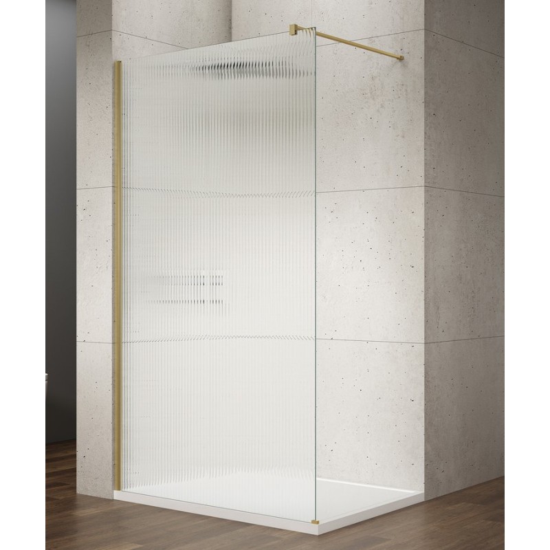 VARIO GOLD MATT jednodielna sprchová zástena na inštaláciu k stene, sklo nordic, 1100 mm
