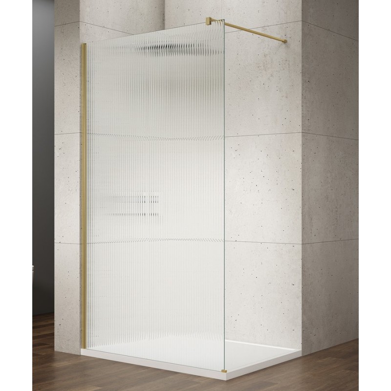 VARIO GOLD MATT jednodielna sprchová zástena na inštaláciu k stene, sklo nordic, 700 mm