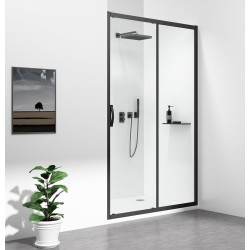 SIGMA SIMPLY BLACK sprchové dvere posuvné 1200mm, číre sklo