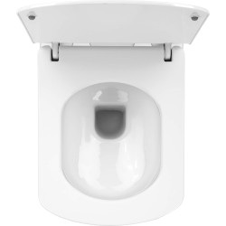 Toilet bowl, wall-mounted, rimless