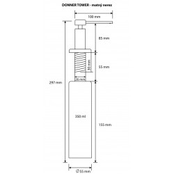 Donner TOWER Matný nerez kov