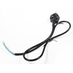 Jet Dryer Napájecí kabel - UK vidlice BS1363 (Type G) / bez konektoru, pouze kabel 3x 1,25" -černý  