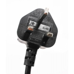 Jet Dryer Napájecí kabel - UK vidlice BS1363 (Type G) / bez konektoru, pouze kabel 3x 1,25" -černý  