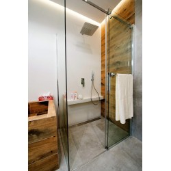 Sprchové dvere, zapustené, 160 cm - posuvné