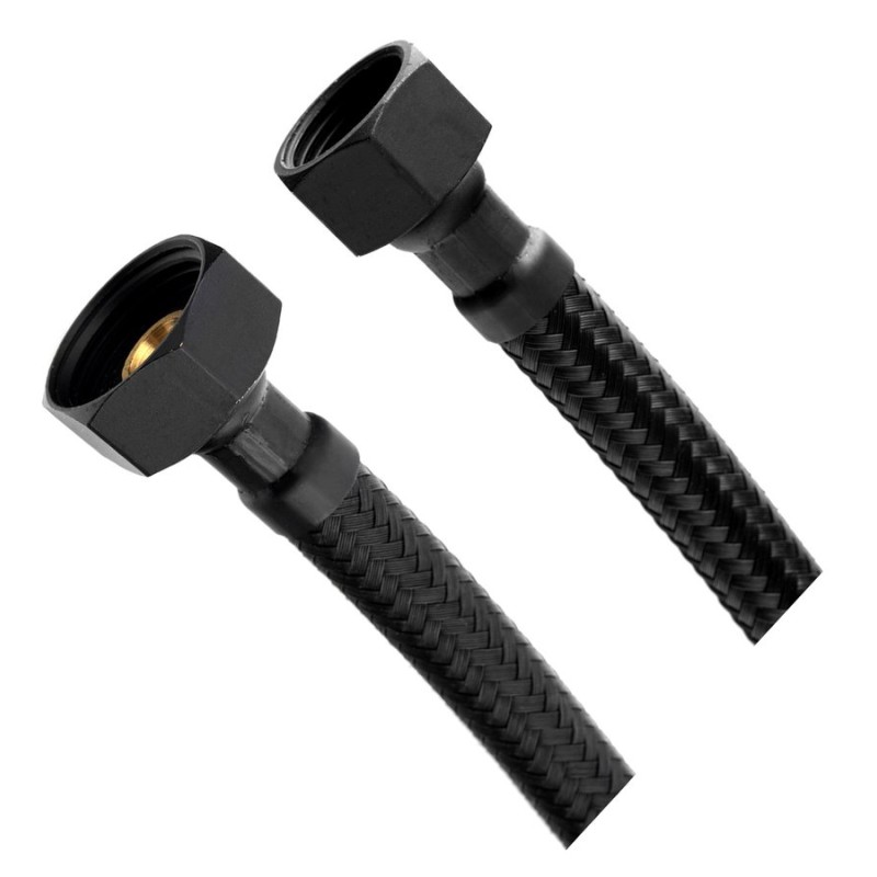Flexibilná nerezová hadica FxF 3/8"x1/2", 60cm, čierna mat