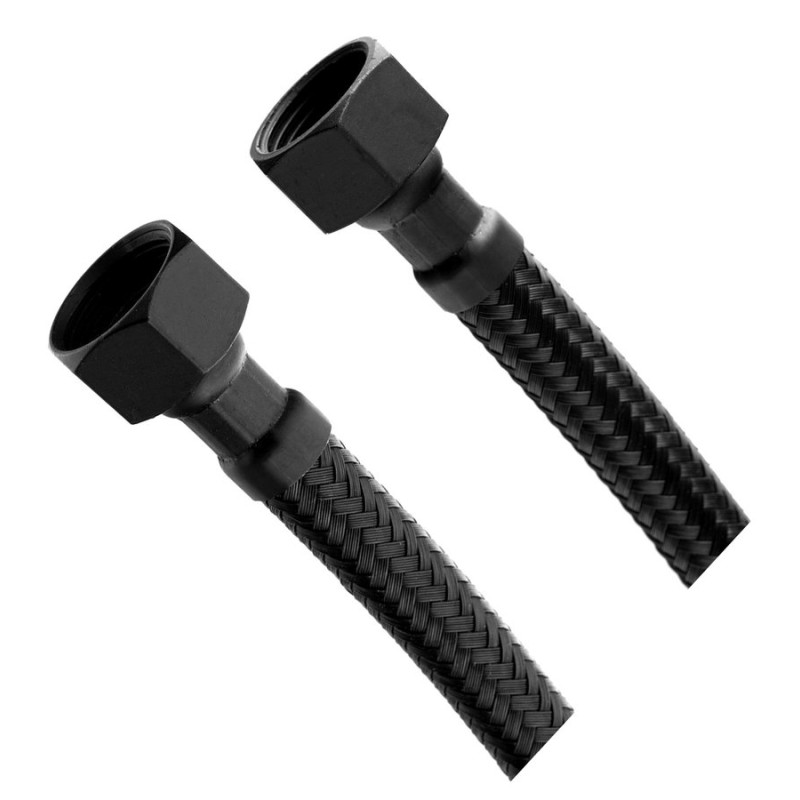 Flexibilná nerezová hadica FxF 3/8"x3/8", 60cm, čirna mat