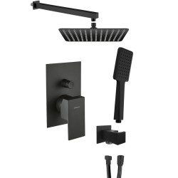 LATUS podomietkový sprchový set s pákovou batériou, 2 výstupy, čierna mat