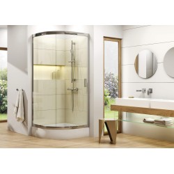 Akrylátová sprchová vanička, polkruhová, 80 cm
